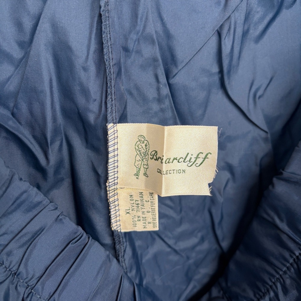 Vintage Briarcliff Collection Windbreaker Golf Pants XL‎ Mens Navy Blue Nylon - Picture 4 of 11